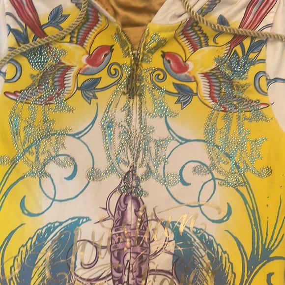 “For Ever” 👑 Christian Audigier hoodie sweatshirt S - Picture 4 of 12